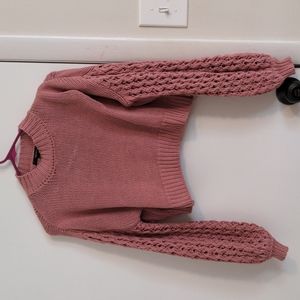Bubble sleeve knit sweater
